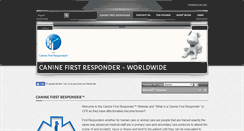 Desktop Screenshot of caninefirstresponder.co.uk